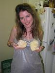 Brooke shows off her raviolis.