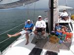 Paul, Jessee, & Vicki on the Race Committee boat