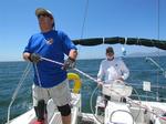 Ivan trimming the Spinnaker